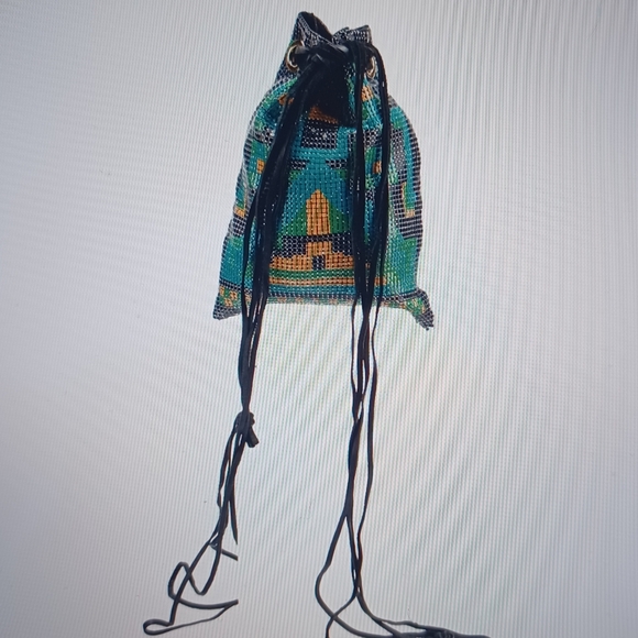 RARE TORY BURCH METAL DRAWSTRING SHOULDER BAG - Picture 6 of 11